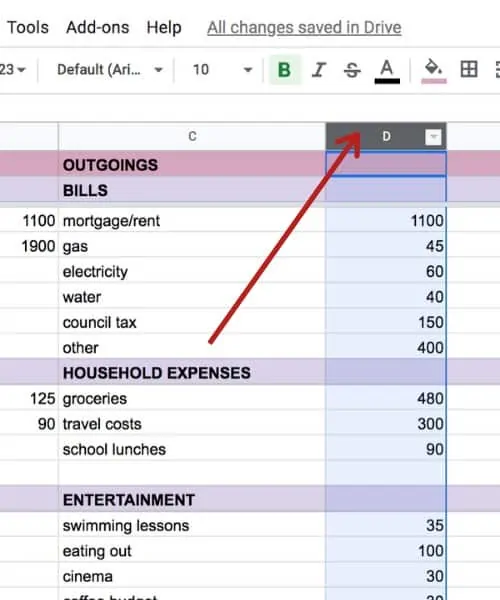 how to budget money uk