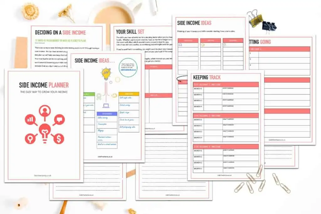 side income planner template