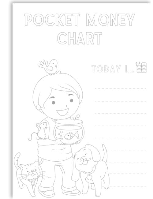 Beautiful Pocket Money Charts For Kids (FREE Printables) Debt free family