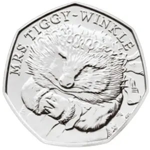 mrs tiggy winkle 50p coin